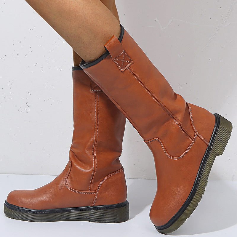 Solid color rider boots