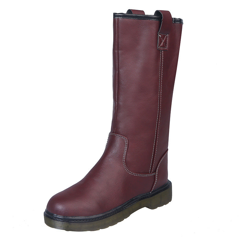 Solid color rider boots