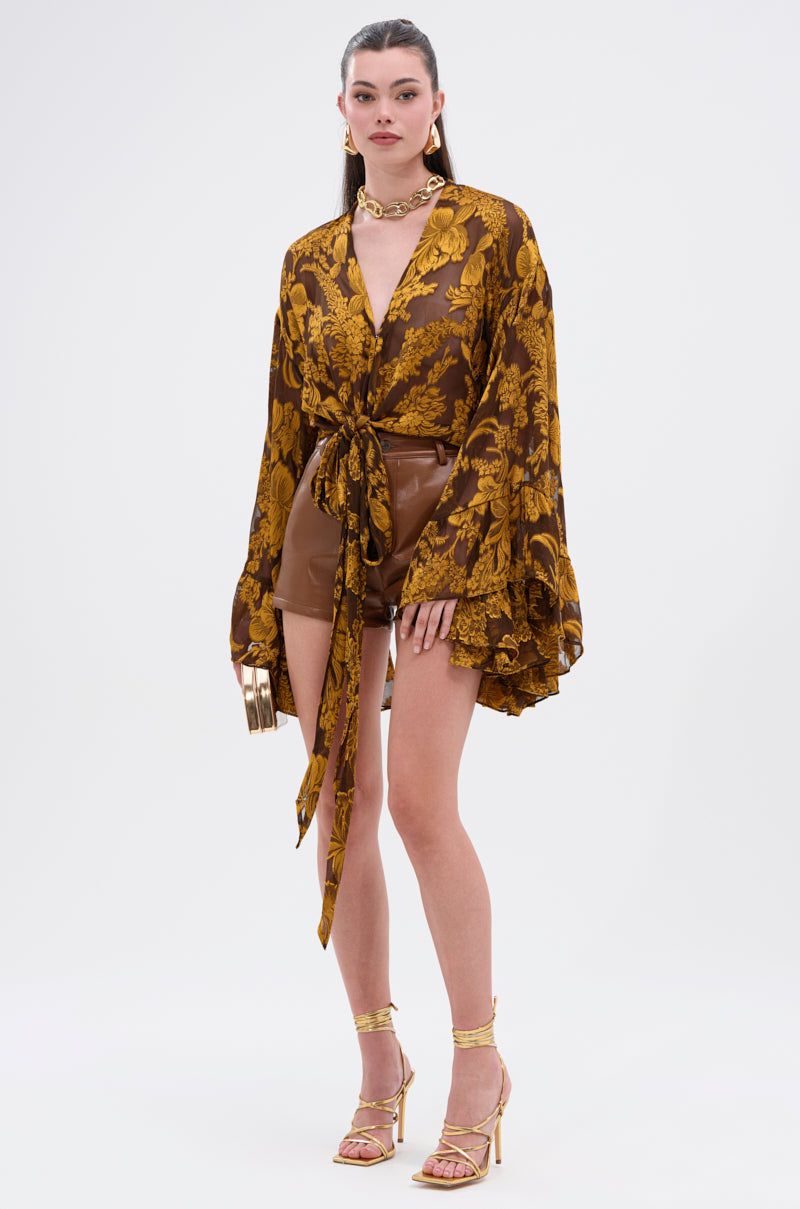 Golden Hour Wrap Blouse