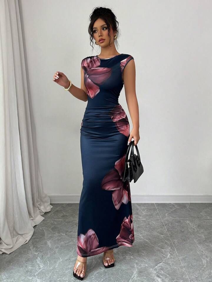 Moonlit Romance Satin Dress