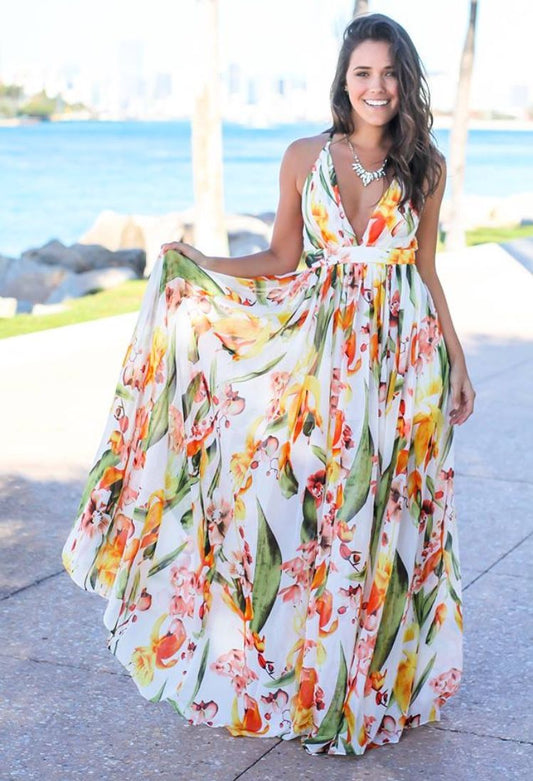 Ocean Whisper Maxi Dress